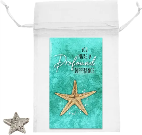 Miniatura 3 de Smiling Wisdom - 25 juegos de regalo a granel Mini tarjetas de apreciación de la historia de estrellas de mar que marcas una diferencia profunda