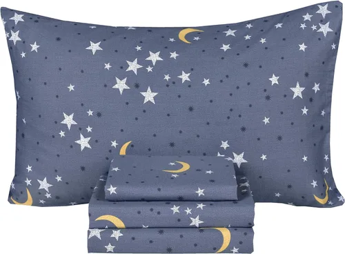 Miniatura 10 de Scientific Sleep Juego de sábanas de 100% algodón para niños y niñas, adolescentes, sábana encimera, sábana bajera y funda de almohada
