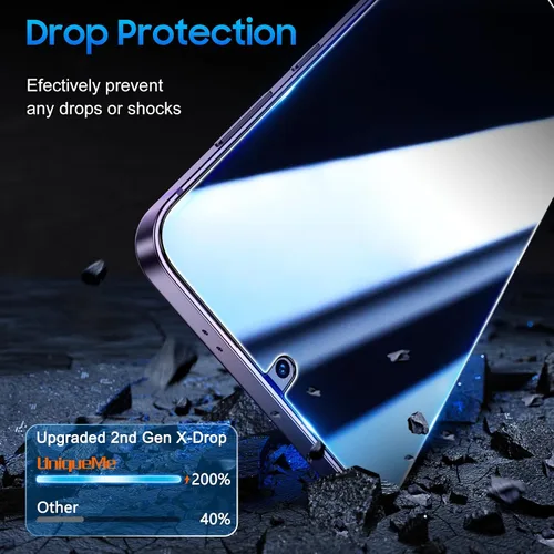 Miniatura 7 de UniqueMe Protector de pantalla de privacidad para Samsung Galaxy S24 Plus de 6.7 pulgadas, compatible con huellas dactilares ultrasónicas
