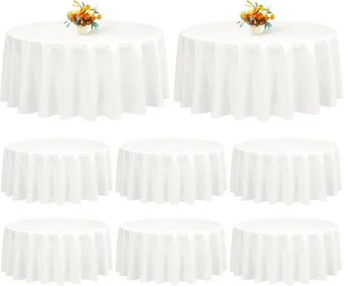 Miniatura 104 de Showgeous Paquete de 4 manteles rectangulares de poliéster de 60 x 102 pulgadas, resistentes a las arrugas, lavables, para bodas, mesas de comedor