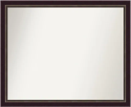 Miniatura 274 de Amanti Art Espejo de baño de bronce para sobre el fregadero, 24 x 24 pulgadas, espejo cuadrado de bronce Lara para tocador, marco de madera