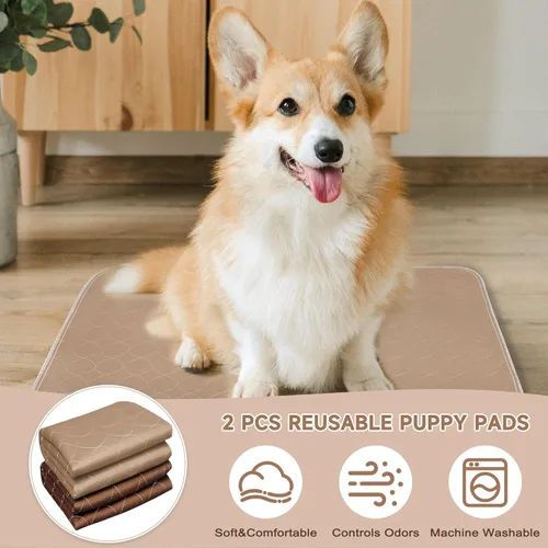 Miniatura 6 de Paw Legend Almohadillas lavables y reutilizables para orina de perro, superabsorbentes (paquete de 2), lavables y reutilizables, almohadillas