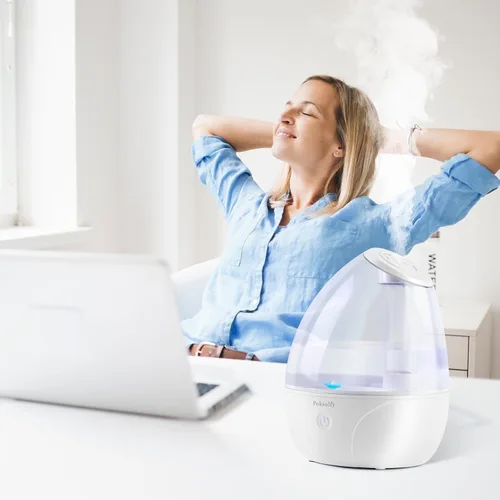 Miniatura 4 de Humidificador de niebla fría para dormitorio, humidificadores pequeños de 2L para dormitorio y oficina, humidificador de 25 dB para habitación