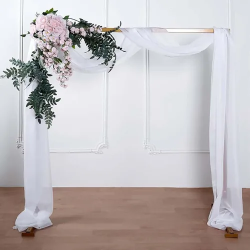 Miniatura 2 de Efavormart - Paneles de cortina de organza transparente blanca de 18 pies, cenefa para ventana, arco de boda, tela drapeada para mesa superior