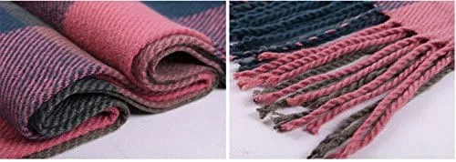 Miniatura 6 de Wander Agio bufanda larga y a la moda para mujer, diseño a cuadros, cálida, chal para invierno