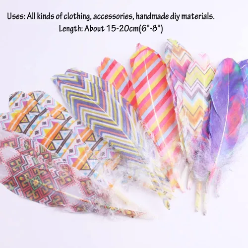 Miniatura 2 de Feather Craft - Plumas de ganso naturales de 6 a 8 pulgadas, 18 piezas para sombreros, arte de boda, actuación, decoración de fiesta en el hogar