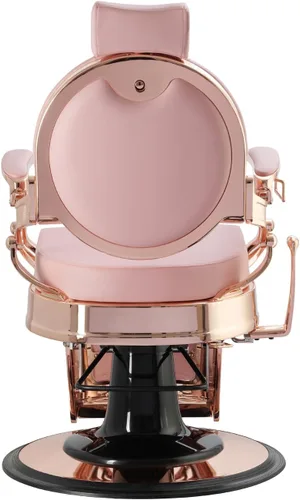 Miniatura 6 de Berkeley Truman - Silla de peluquero vintage, silla de peluquero reclinable resistente, asiento rosa, marco de oro rosa Rosado/Oro rosa