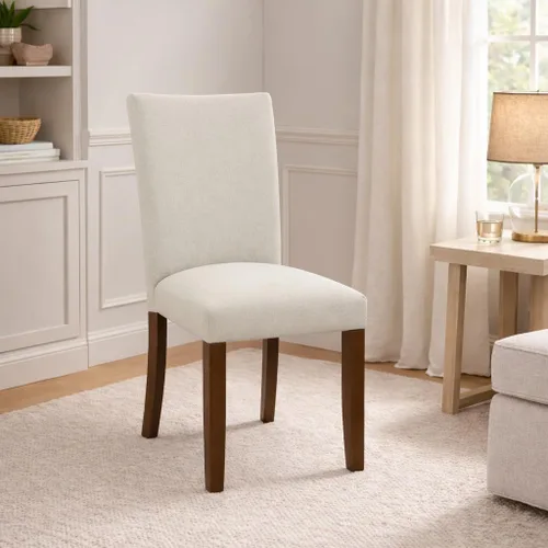 Miniatura 4 de HomePop Silla de comedor clásica Parsons - Tejido gris (juego de 2)