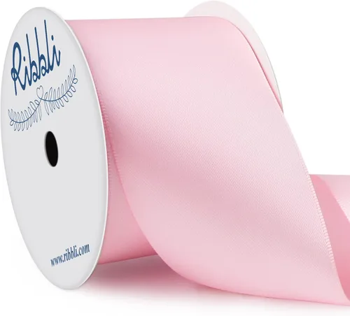 Miniatura 39 de Ribbli - Cinta de satén negra de doble cara, 2 pulgadas x 10 yardas, uso para ramo de lazos, envoltura de regalos, arreglos florales, decoración