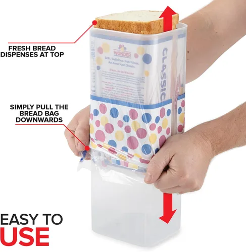 Miniatura 3 de Stock Your Home Recipiente para pan (paquete de 2) para pan, contenedor de almacenamiento de pan fresco, protector de pan transparente, soporte