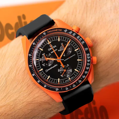Miniatura 4 de Correa de reloj para Omega X Swatch Moonswatch Correa de reloj Speedmaster 20MM de liberación rápida de goma de repuesto