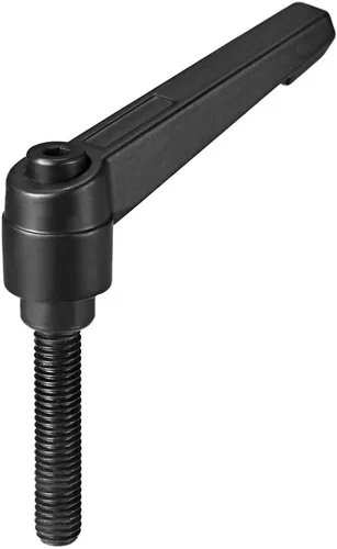 Miniatura 10 de uxcell Mango M6 x 1.575 in Palanca de sujeción ajustable Rosca Botón de trinquete macho roscado Perillas de tornillo de liberación rápida Pernos