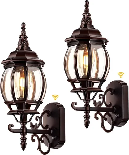 Miniatura 8 de VIANIS Luminarias de Exterior de Bronce Frotado con Aceite para Montaje en Pared, Linternas Modernas de Porche Delantero Aplique de Pared, Luces
