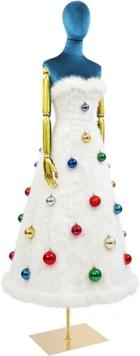 Miniatura 7 de Vestido de maniquí femenino con forma de torso, cuerpo de maniquí de costura ajustable de 63 a 81 pulgadas con soporte de metal y cabeza