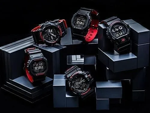 Miniatura 7 de Casio G-Shock DW-5600HR-1DR Reloj de moda automático de silicona negra para hombre, Varios colores, Moderno