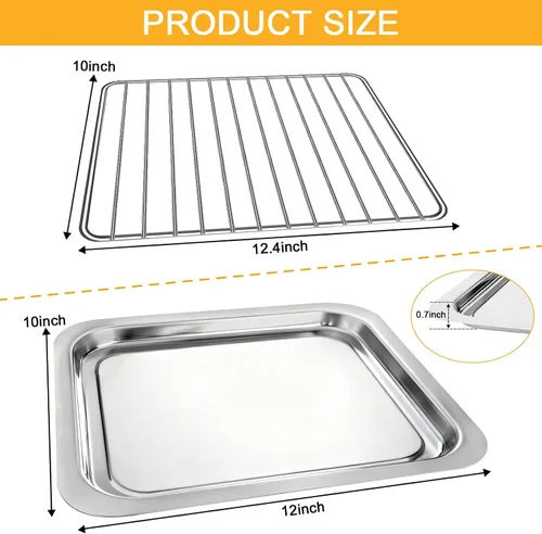 Miniatura 2 de Piezas de repuesto para freidora de aire Emeril Lagasse Everyday 360, accesorios de freidora de aire de acero inoxidable antiadherente de grado