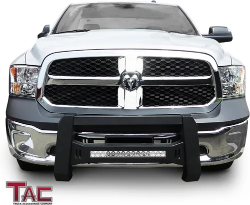 Miniatura 2 de TAC - Barra de toro modular con LED compatible con RAM 1500 2009-2018 RAM 1500 Classic 2019-2023 (excluye Rebel y Warlock), protector de cepillo