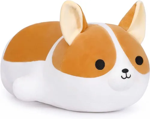 Corgi - Peluche suave de perro Corgi, lindo Shiba Inu Akita, almohada de felpa para niños y niñas (15.7 pulgadas/15.7 in)