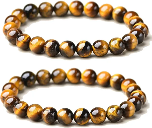 Miniatura 9 de Tigers Eye Protection Handmade Bracelet Best Present For Men Women Attract Wealth Chakra Feng Shui Stretchy Beaded Bracelets Lucky Friendship