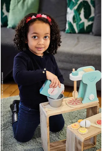 Miniatura 2 de Janod - Juego de mezclador pequeño de madera - Juguete de cocina Make-Believe - 6 accesorios incluidos - Adecuado para edades de 8 años en adelante
