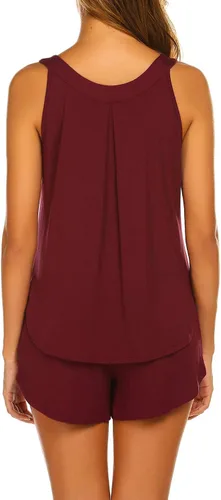 Miniatura 4 de Ekouaer conjunto de pijama para mujer con camiseta sin mangas y pantalones cortos