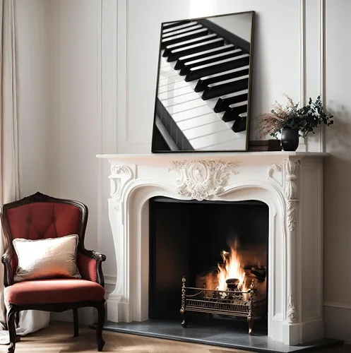 Miniatura 4 de Poster Master Póster de teclado de piano, impresión de piano, impresión de fotografía, arte en blanco y negro, diseño de música de instrumentos
