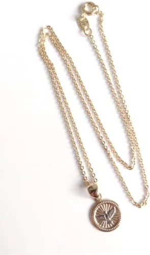 Miniatura 8 de Collar con medalla del Espíritu Santo de 17,2 pulgadas, cadena chapada en oro de 18 quilates