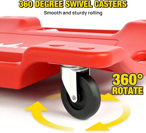 Miniatura 3 de Nilight Plataforma mecánica de plástico de 40" - Plataforma mecánica resistente de 40 pulgadas con reposacabezas acolchado y 6 ruedas, capacidad