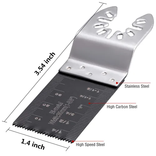 Miniatura 2 de Ettonsun 20 hojas de sierra oscilantes bimetálicas, multiherramienta de metal, madera, universales, multiusos, para Dewalt Fein Multimaster Bosch