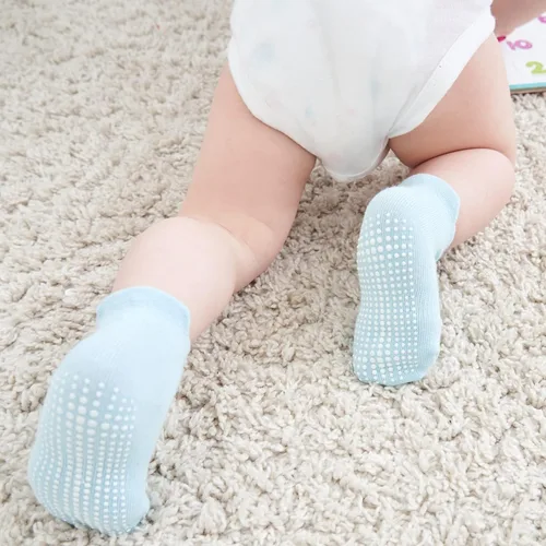 Miniatura 7 de Zaples - Calcetines altos hasta el tobillo para bebé con base antideslizante, unisex