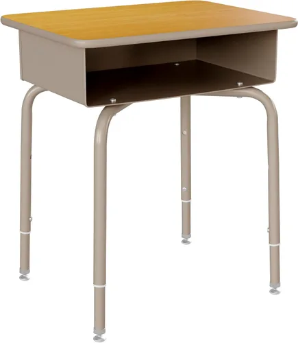 Miniatura 11 de Flash Furniture Billie - Escritorio para estudiantes – Escritorio escolar de granito gris – Marco de metal plateado – 24 pulgadas de ancho x 18