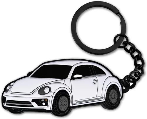 Llavero para Volkswagen New Beetle,Para Volkswagen New Beetle Accesorios 2005-2022,Llavero de metal Blanco