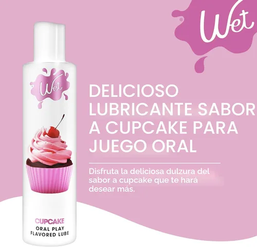 Miniatura 3 de Wet Frosted Cupcake - Lubricante comestible saborizado premium para hombres, mujeres y parejas De larga duración, seguro con preservativos, sin