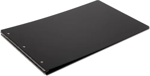 Miniatura 2 de Carpeta organizadora de 11x17 pulgadas, organizador de documentos de tres postes fijos de acrílico en posición horizontal. Elegante carpeta