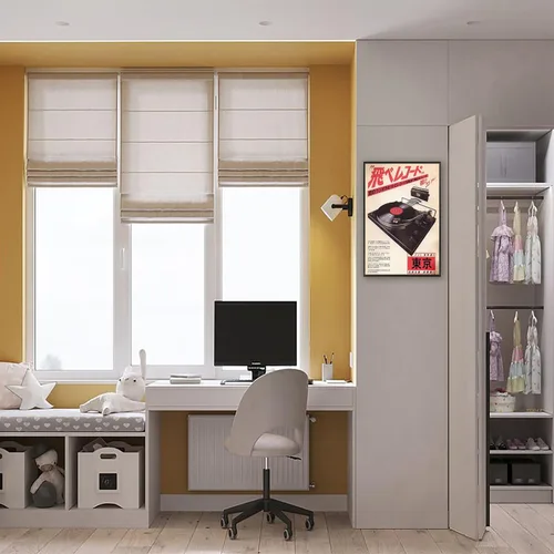 Miniatura 4 de Discos de vinilo vintage, arte de pared, póster de música retro japonesa Ukiyo-E asiática, impresiones de imágenes musicales estéticas, pintura