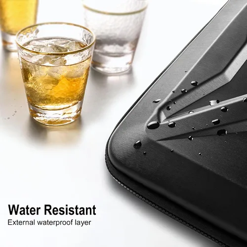 Miniatura 7 de DOMISO Funda rígida para laptop de 13 pulgadas, impermeable, a prueba de golpes, funda protectora para laptop con mango retráctil para MacBook Air