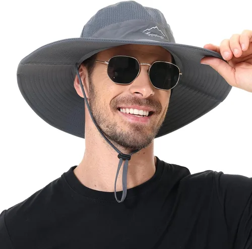 Miniatura 12 de ZOORON Sombreros de sol para hombres y mujeres UPF 50+, sombrero de pescador, protección UV, sombrero Boonie para pesca, senderismo, jardín, safari