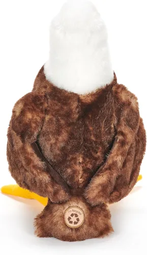 Miniatura 4 de The Petting Zoo Peluche de águila calva, regalos para niños, animales salvajes del zoológico Onez, juguete de peluche de águila calva de 12 pulgadas