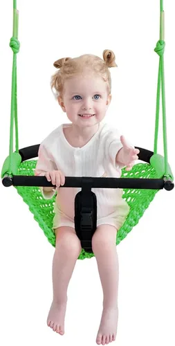 Columpio 2 en 1 para niños pequeños. Asiento de columpio para niños con cuerdas ajustables, para niños, juego de columpios seguros para niños, para