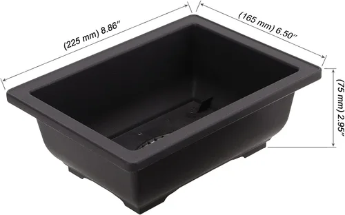 Miniatura 2 de MOUYAT 15 macetas de entrenamiento para bonsái de 8.9 pulgadas, maceta rectangular de plástico grande para plantas, jardín, patio, oficina, balcón