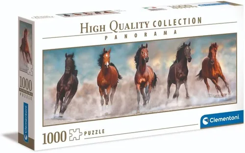 Miniatura 3 de Clementoni Colección 39607 - Rompecabezas panorámico de caballos para niños y adultos, 1000 piezas, a partir de 10 años, multicolor, 15.7 x 8.3 x