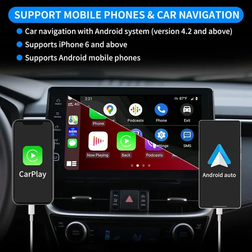 Miniatura 4 de Adaptador CarPlay con cable USB para radio de coche con conexión Android 4.2 o superior para duplicación CarPlay con cable compatible con sistema