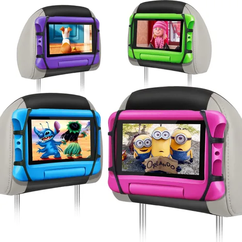 Miniatura 9 de WONNIE Soporte mejorado para tablet para automóvil, soporte para reposacabezas de automóvil para asiento trasero, soporte de tableta de automóvil