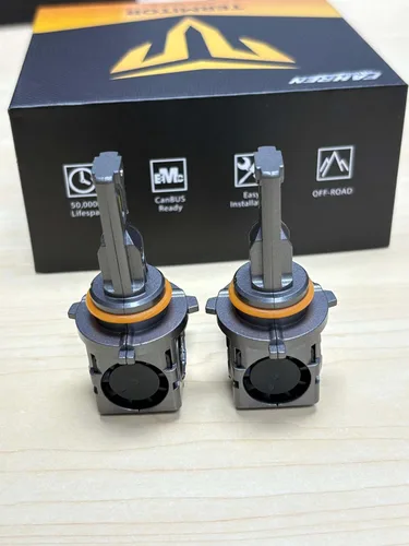 Miniatura 9 de Termitor Bombillas LED 9005/HB3, 30000 lúmenes, 800% ultra brillo, tamaño halógeno 1:1, blanco frío 6500K, vida útil de 10 años con ventilador