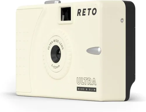 Miniatura 2 de RETO Ultra amplia y delgada de 35mm cámara de película reutilizable para luz natural - Lente ancha de 22mm, sin enfoque, ligera, fácil de usar Crema
