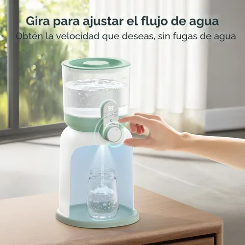 Miniatura 8 de Momcozy Calentador de agua de doble luz para alimentación nocturna, calentador de biberones instantáneo para hacer fórmula, capacidad de 57 onzas