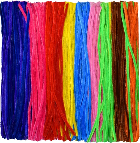 Miniatura 5 de Limpiapipas de chenilla verde militar para manualidades (200 piezas) para decoraciones creativas de arte DIY para días festivos (0.24 x 12 pulgadas)