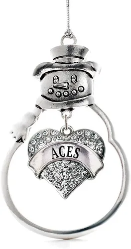 Miniatura 43 de Adorno de plata inspirada, diseño de muñeco de nieve con circonitas cúbicas