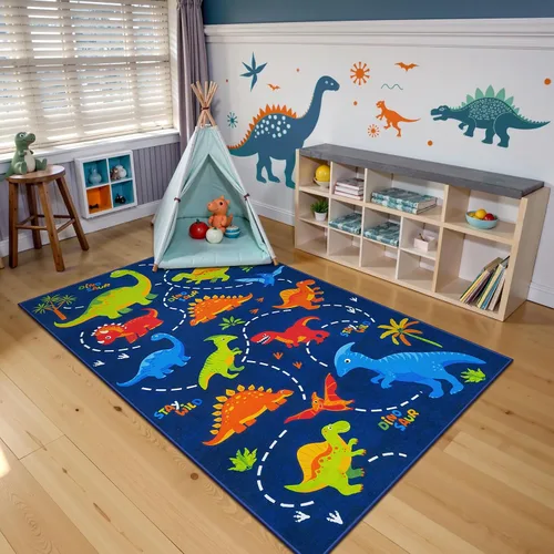 Miniatura 12 de STARUIA Alfombra negra con video gamer para habitación de niños, pequeña alfombra lavable de 3 x 5 pies para dormitorio de niños, alfombra suave