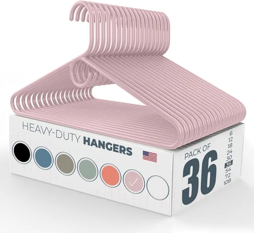 Miniatura 58 de Perchas de plástico resistentes hechas en Estados Unidos a granel, 20, 30, 50, 100 unidades disponibles, perchas de plástico fuertes, perchas
